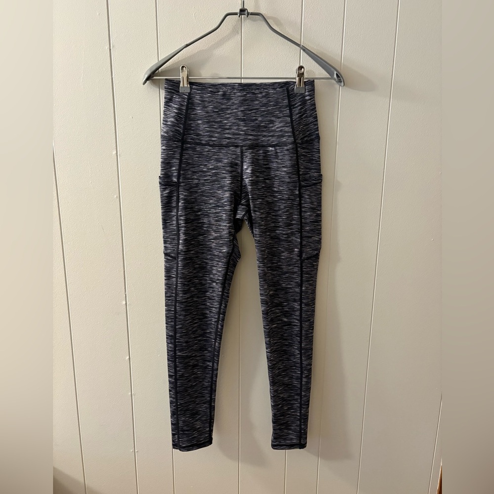 Heather Gray Leggings Womens Medium Yoga Gym basic compression gym pants